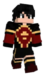 black and cod gray Minecraft skin — Classic model — first worn by Gamehousebrother