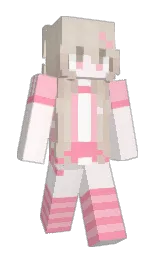 pink and rose white Minecraft skin — Slim model