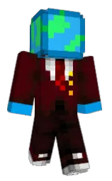 bahama blue and burnt maroon Minecraft skin — Classic model