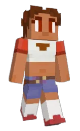 antique brass and hint of red Minecraft skin — Slim model — first worn by TheVan1