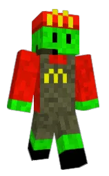 black and scarlet Minecraft skin — Classic model — first worn by Seidfan