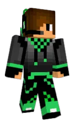 black and morocco brown Minecraft skin — Classic model — first worn by Roijett