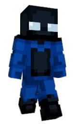cobalt and black Minecraft skin — Slim model