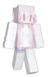 white and black Minecraft skin — Slim model — first worn by spookysile