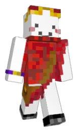 white and brick red Minecraft skin — Classic model — first worn by Ghosto701