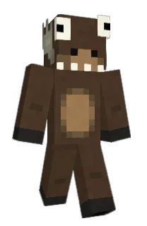 Front of utter's skin
