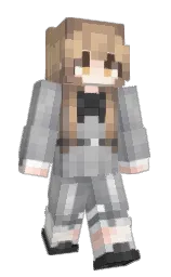 pale slate and white Minecraft skin — Slim model — first worn by xuwu999
