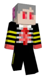 black and dusty gray Minecraft skin — Classic model — first worn by legamerastra