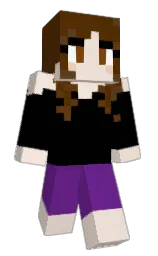 black and white linen Minecraft skin — Slim model
