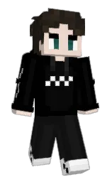 black and cod gray Minecraft skin — Slim model — first worn by anselmii