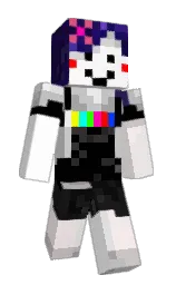 hint of red and violent violet Minecraft skin — Slim model