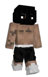 black and sandal Minecraft skin — Classic model