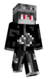 black and cod gray Minecraft skin — Slim model