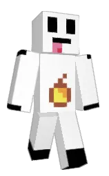 white and black Minecraft skin — Classic model