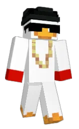 Duqn's Minecraft skin wearing the Purple Heart cape