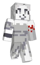 soft peach and gray nickel Minecraft skin — Slim model — first worn by Paciphage