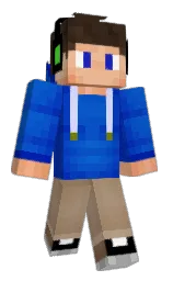 white and cobalt Minecraft skin — Classic model — first worn by DigitizedYee