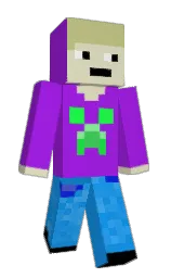 purple heart and curious blue Minecraft skin — Slim model — first worn by Milocraft11