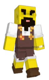 TY2T's Minecraft skin wearing the Menace cape
