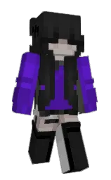 black and cod gray Minecraft skin — Slim model — first worn by Tantenknackerin