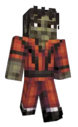medium carmine and sanguine brown Minecraft skin — Classic model