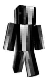 black and alto Minecraft skin — Classic model — first worn by PastFac