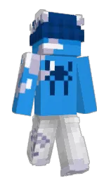 black and catalina blue Minecraft skin — Slim model — first worn by MG3_Meroo