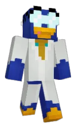 Wade's Minecraft skin wearing the Migrator cape