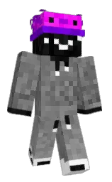 white and gray Minecraft skin — Classic model — first worn by GhostWalker224