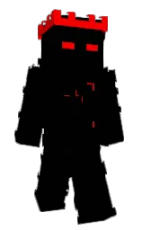 black and red Minecraft skin — Classic model