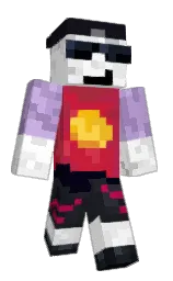 white and cinder Minecraft skin — Classic model