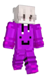 electric violet and purple Minecraft skin — Slim model
