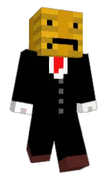black and gold tips Minecraft skin — Classic model