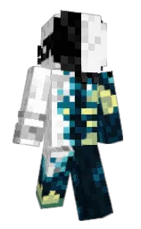 white and black pearl Minecraft skin — Slim model — first worn by Drk_Mp4