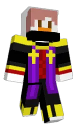gray nurse and black Minecraft skin — Classic model