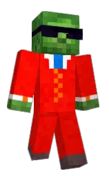 red and white Minecraft skin — Classic model — first worn by BigB00o0tyJamal
