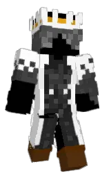white and black Minecraft skin — Classic model
