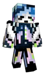 black and white Minecraft skin — Classic model