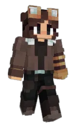 shark and crater brown Minecraft skin — Slim model — first worn by OliveOliXD