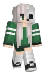 Minecraft-Skin in silver rust und amazon — Modell: Klassisch — zuerst getragen von Wumple