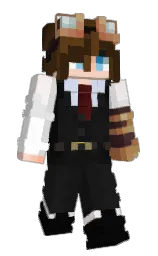 brown derby and cod gray Minecraft skin — Classic model — first worn by enzo_angel54