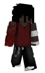 black and cocoa brown Minecraft skin — Slim model