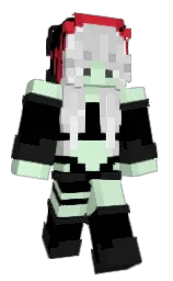 black and cod gray Minecraft skin — Classic model — first worn by thawywin
