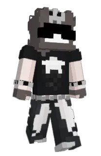 Front of CookieDough's skin