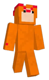 flush orange and clementine Minecraft skin — Classic model — first worn by demonclick