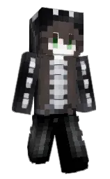 black and woodsmoke Minecraft skin — Slim model — first worn by silversprinqs