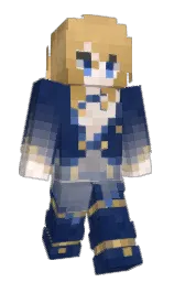 dawn pink and blue zodiac Minecraft skin — Slim model
