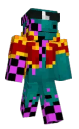 black and bright red Minecraft skin — Classic model — first worn by Dio_ggenes69