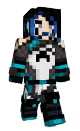black and cod gray Minecraft skin — Slim model — first worn by Luxary__