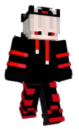 black and blue charcoal Minecraft skin — Classic model